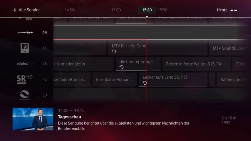Vodafone GigaTV Cable EPG
