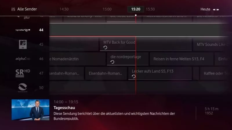 Vodafone GigaTV Cable EPG