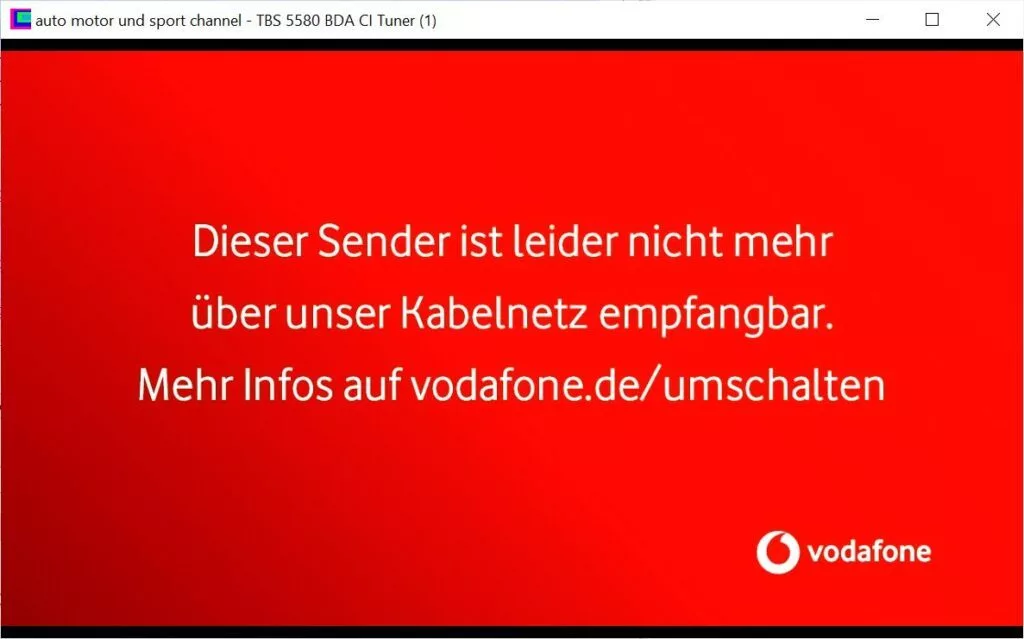 Abschaltung auto motor sport channel